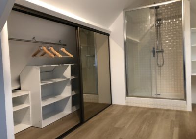 Dressing douche et chambre - aménagement combles- Atmosphere Travaux